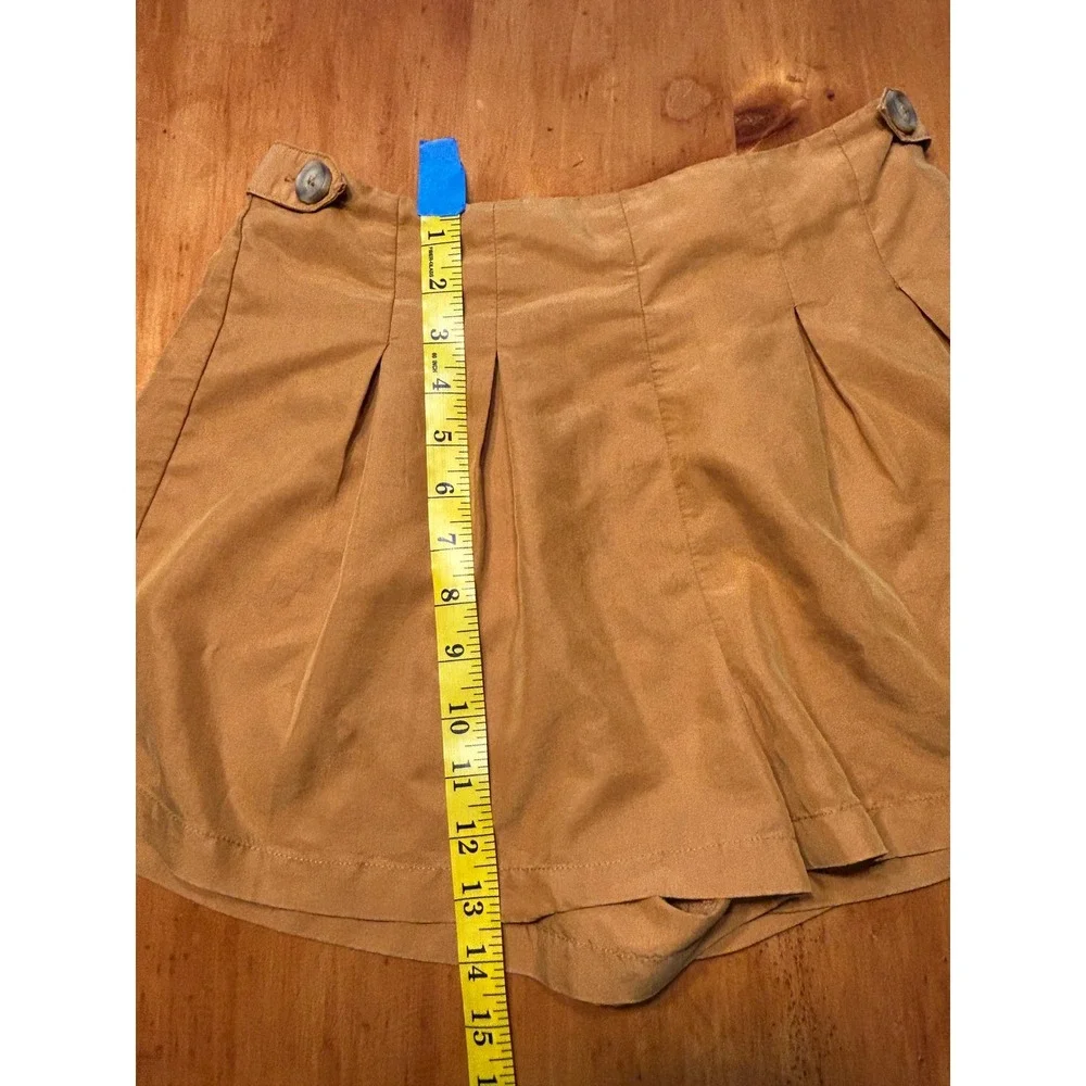 Urban Outfitters Boho Preppy Indie Mustard Yellow Pleated High Waisted Shorts